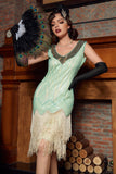 Sequins Green Short 1920s Party Dress