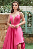 Fuchsia Halter A-Line Ball Dress