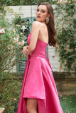 Fuchsia Halter A-Line Ball Dress