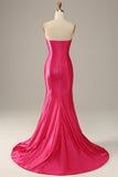 Fuchsia Sweetheart Mermaid Ball Dress