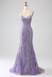 Sparkly Mermaid Lilac Long Ball Dress
