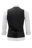 Black Chain Men's Vest with 5 Pieces Accessories Set