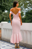Pink Mermaid High Low Dress