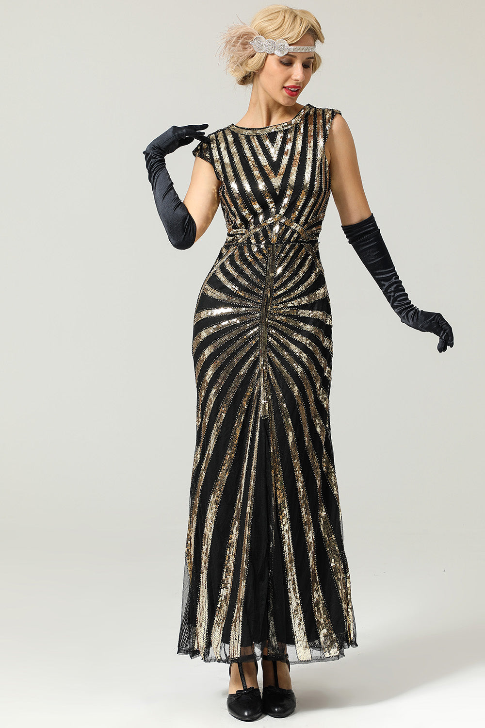 Mermaid 1920s Sequined Flapper Dress
