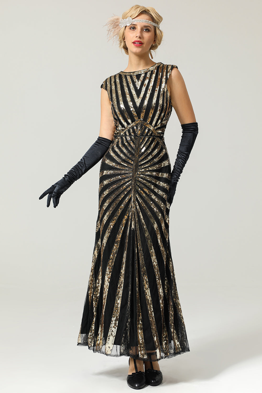 Mermaid 1920s Sequined Flapper Dress