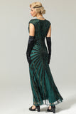 Green Mermaid 1920s Sequined Flapper Dress