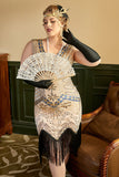 Women's Plus Size 1920s Dress Sequin Pink Flapper Dress