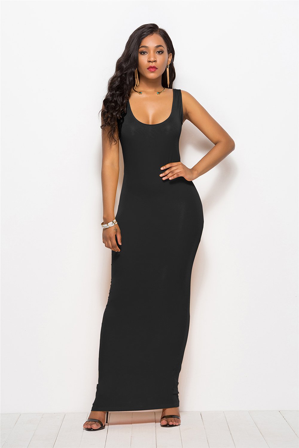 Black Casual Long Dress