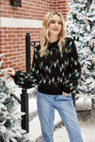 Black Long Sleeves Christmas Sweater