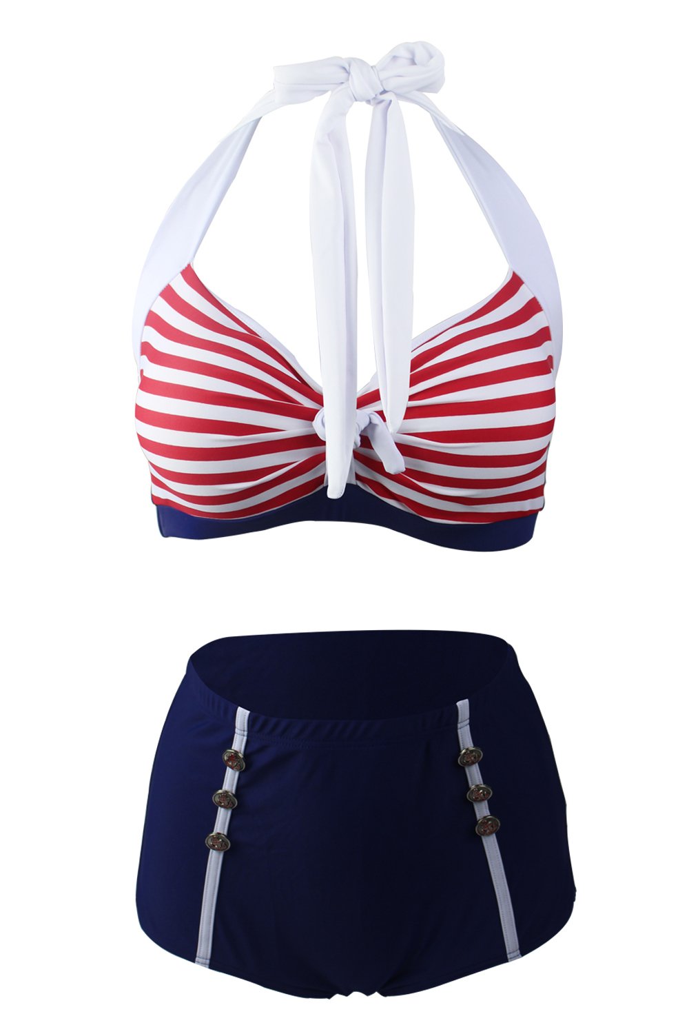 Stripes Two Piece Bikini Swimsuit