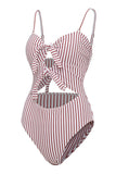 Stripes White Summer Swimsuit