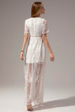 White Lace Summer Boho Maxi Dress