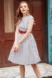 Hepburn Style Polka Dots Retro Dress