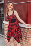 Red & Black Plaid Vintage Dress