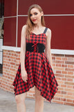 Red & Black Plaid Vintage Dress