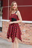 Red & Black Plaid Vintage Dress