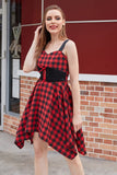 Red & Black Plaid Vintage Dress