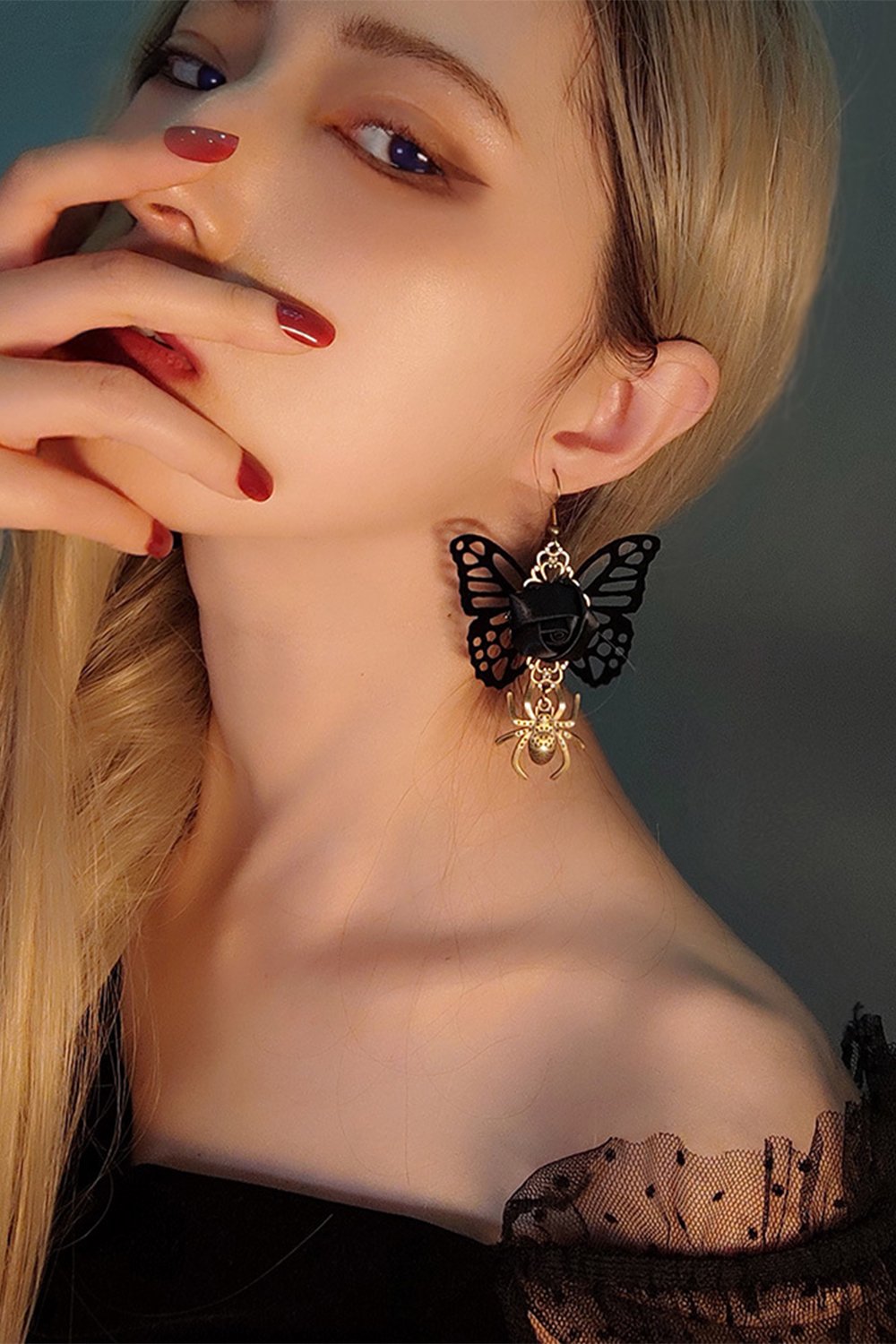 Halloween Spider Butterfly Earrings