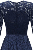 Navy High Low Lace Dre