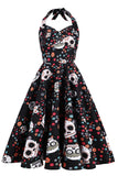 Black Skull Halloween Dress