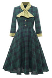 Green Vintage Tartan Dress