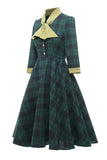 Green Vintage Tartan Dress