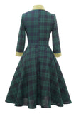 Green Vintage Tartan Dress