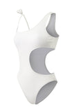 White Cut Out One Piece Swimsuits