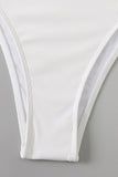 White Cut Out One Piece Swimsuits