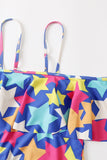 Blue Star Printed One Piece Swimsuits