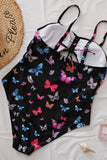 Plus Size Butterfly Printed Swimwear
