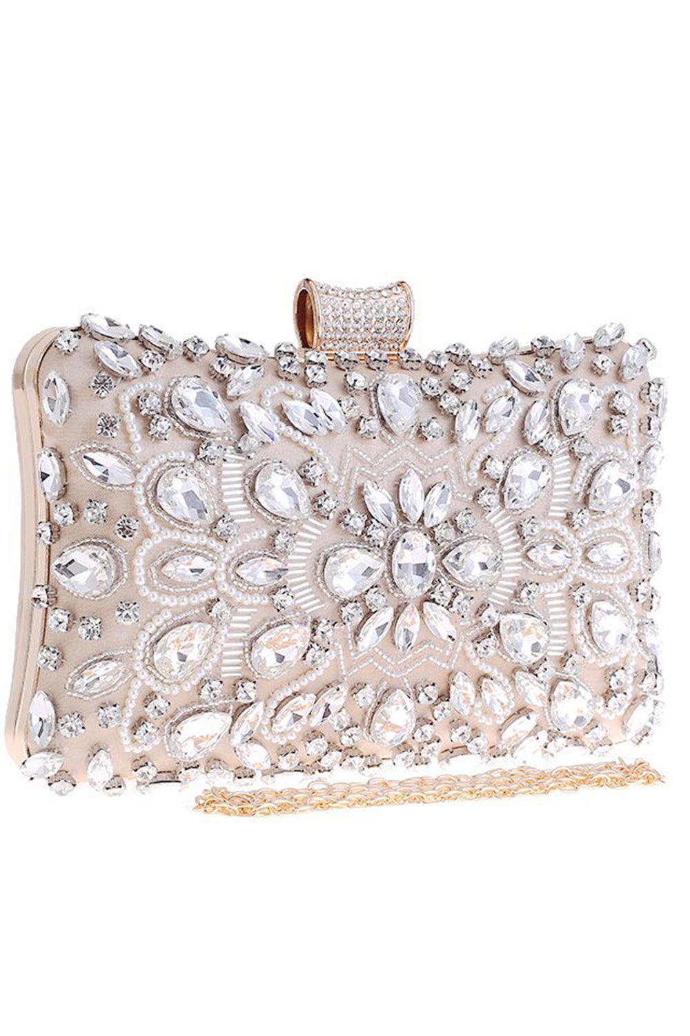 Black Party Clutch with Crystals