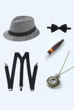Red 1920s Accessories Set for Men