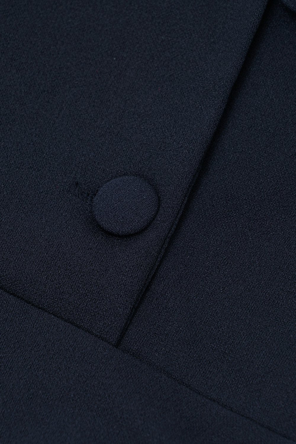 Navy Short Sleeves Button Vintage Dress