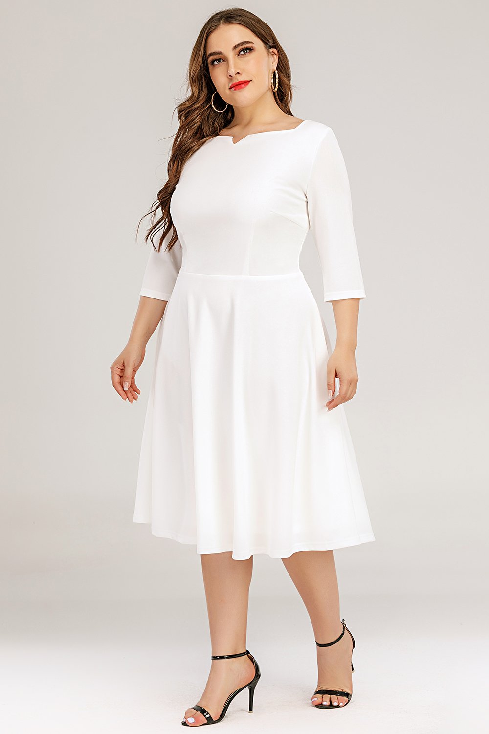 Plus Size White Formal Dress
