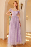 Purple A-Line Ball Dress (Belt not included)