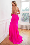 Glitter Hot Pink Mermaid Sequin Ball Dress