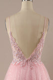 Pink Long Prom Party Dress