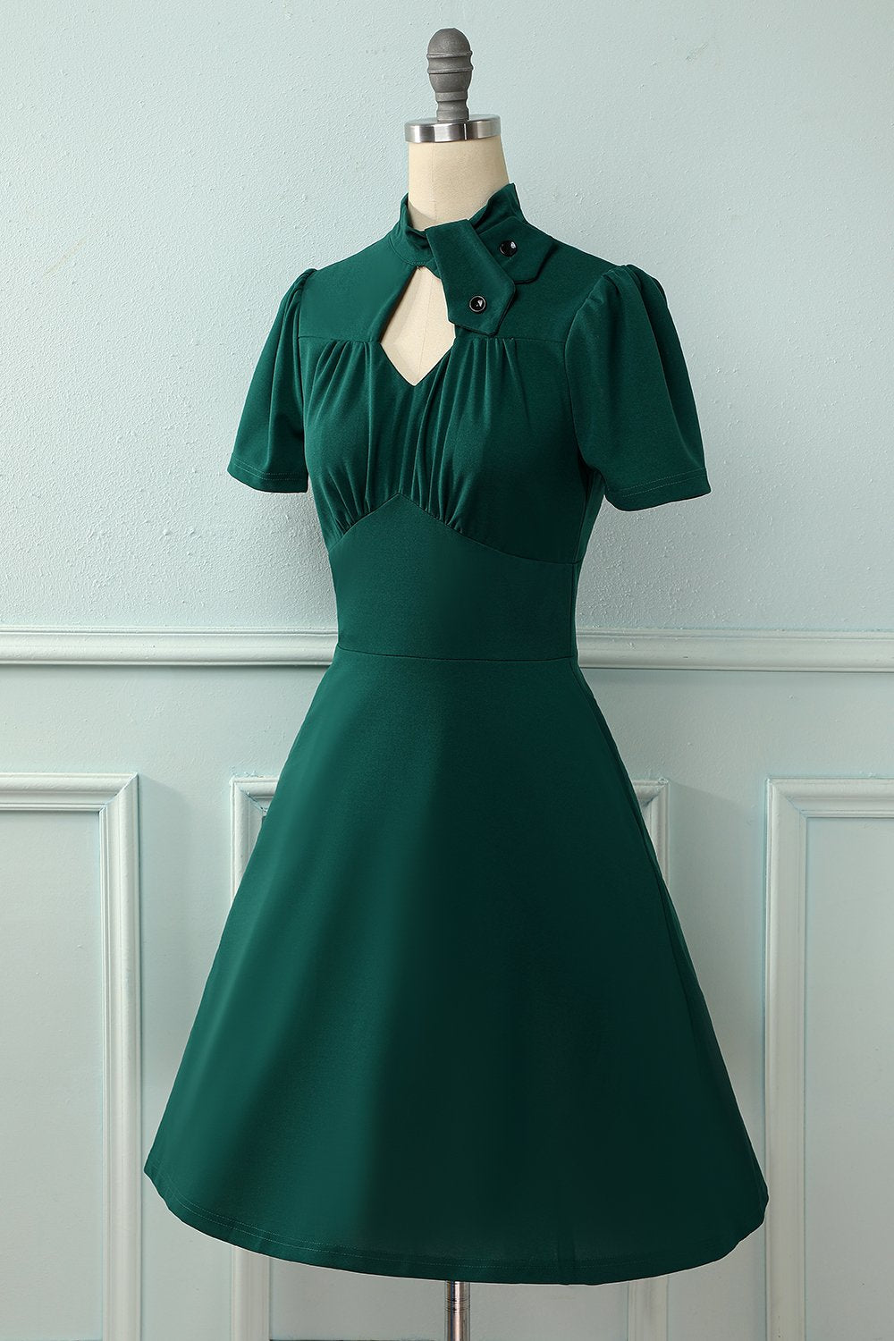 Dark Green Slim Fit Dress