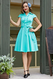 Retro Cap Sleeve 1950s Dress
